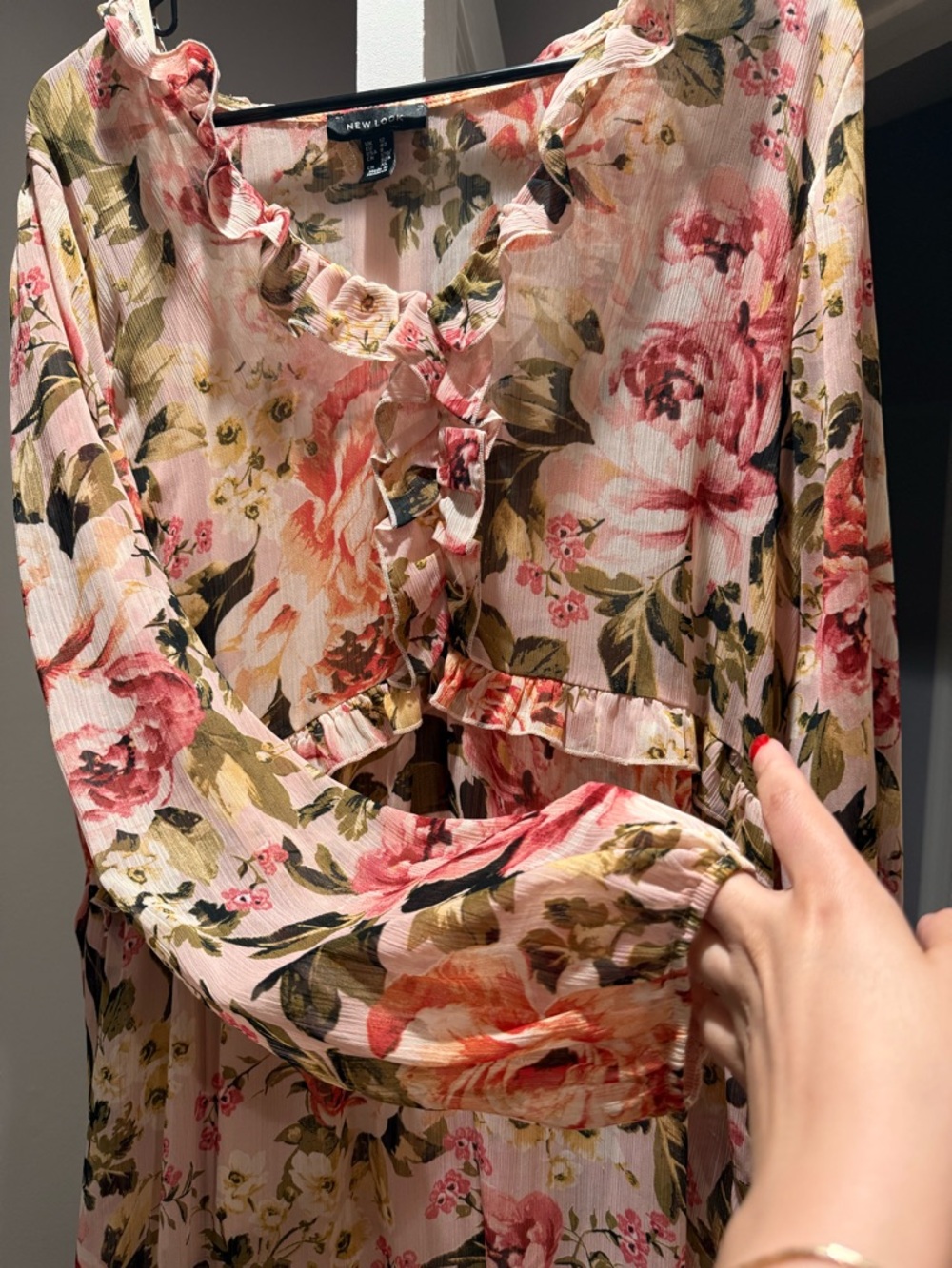 New Look Ruffle-Trim Midi Dress - Picture 2 of 4